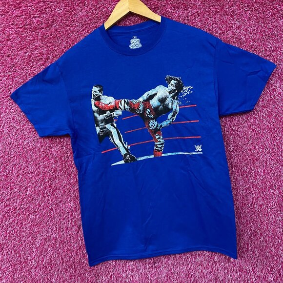 WWE Shawn Michaels The Heartbreak Kid HBK Sweet Chin Music Kick T-Shirt Medium - Picture 3 of 4